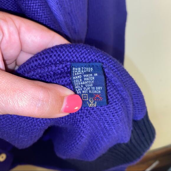 VNTG TOMMY HILFIGER heavy knit cardigan size med - Picture 3 of 5